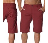 Pantalón chino corto de hombre en Bordo W29 rojo