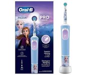 Oral-B Pro Kids Cepillo de Dientes Eléctrico Infantil, Reina de las Nieves Disney, 1 Cabezal Cerdas Suaves, Temporizador y Vibraciones