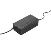 Cargador de batería de iones de litio para patinete eléctrico, conector en línea de 3 puntas, 54,6 V, 2A, rápido negro