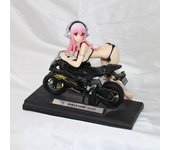 Figura de Sonico de chica Sexy de Anime, juguetes prensados, decoración de pastel de fideos instantáneos, muñeca, decoración de coche
