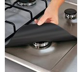 /4PC cubierta protectora de estufa revestimiento Protector de estufa de Gas estufa de Gas Protector de quemador accesorios de cocina estera cubierta de cocina 1Pcs negro