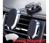 Soporte magnético plegable giratorio 360 para teléfono de coche, soporte de navegación para teléfono, soporte GPS para IPhone 13 12 XR Xiaomi Mi Huawei Samsung 1pcs negro