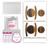 apgo Protective Skin Sticker for the back+sides compatible with Apple AirTag, Full Wrap Film, Foil, Vinyl - Pattern Tigerwood