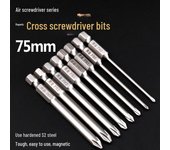 Punta de destornillador de cabeza cruzada neumática de acero Bangye S2, accesorio para taladro eléctrico de 75 mm