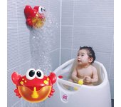 Máquina automática de jabón para piscina y bañera de niños, cangrejos de burbujas, juguetes de baño para niños null rojo