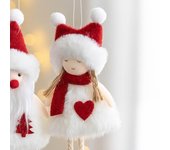 Muñeco de ángel de Navidad, regalos de año nuevo, decoraciones navideñas para el hogar, adornos colgantes para árbol de Navidad, decoración navideña
