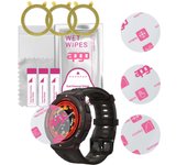 3x vidrio protector híbrido ultratransparente apgo compatible con Amazfit Active Edge, nano vidrio flexible, excelente reemplazo para vidrio templado, resistente a rayones