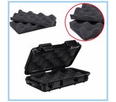 Caja grande impermeable y a prueba de golpes para exteriores, estuche hermético de supervivencia, estuche para guardar herramientas, estuche para auriculares, contenedor sellado de viaje amarillo