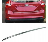 FORD FOCUS MK III - Molduras cromadas para el maletero - Detalles para el portón trasero - Detalle premium para la parte trasera del coche - Ajuste para realzar el brillo del portón trasero