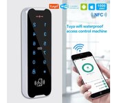 Teclado de control de acceso RFID totalmente impermeable IP68 con carcasa de metal, lector de tarjetas de 125 KHz, controlador táctil de metal, timbre Wiegand26/34 S50-ID