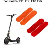 Pegatina reflectante para rueda delantera izquierda y derecha para patinete eléctrico Ninebot F20, F30, F40 y F25, pegatinas de seguridad impermeables. A pair rojo