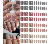 96pcs Matte False Nails Long Square and Ballerina Nail Tips Manicure Press on Nails  DIY M03