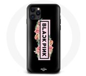 Coque pour Iphone 13 Pro Max Blackpink Groupe de K-pop Logo Noir Rose Fond Noir