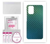 apgo Protective Skin Sticker for the back compatible with Xiaomi Poco M5s, Wrap Film, Foil, Vinyl - Pattern Carbon Chameleon CAKA1