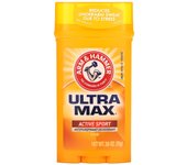 Arm & Hammer, UltraMax, Desodorante antitranspirante sólido para hombres, para deportes activos, 2.6 oz (73 gramos)