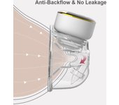 Extractor de leche portátil, extractor de leche eléctrico manos libres para lactancia materna, pantalla LED, 4 modos blanco
