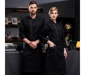 Hombres y mujeres moda cantina restaurante hotel ropa de trabajo del chef chaqueta de chef de manga larga con doble botonadura XXXXL blanco