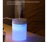 Humidificador de aire de 200 ml, difusor ultrasónico de aceites esenciales, mini pulverizador de aromaterapia portátil de bajo ruido, lámpara LED de color, fabricante de niebla para el hogar, la oficina y el coche