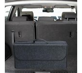 Bolsa de herramientas para accesorios de coche, caja de almacenamiento portátil plegable para Interior de maletero de coche, contenedor de orden y almacenamiento gris