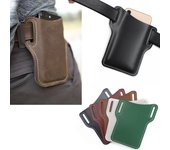 Bolsa universal para teléfono de piel sintética: Estuche portátil para la cintura para exteriores blanco