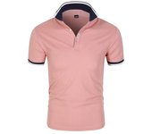 Polos de negocios de alta gama para hombre y mujer, Polo de manga corta informal con solapa, Polo transpirable para hombre, novedad de verano 2023 S azul