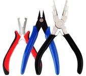 Alicates para doblar alambre que forman consistentemente hasta 6 tamaños de bucles y anillos de salto, pinzas de extremo, alicates de corte para fabricación de joyas