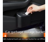 Cubo de basura multifunción para coche: Organizador de almacenamiento colgante para asiento trasero y soporte para bolsas de basura negro