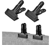 Abrazaderas de fondo de fotografía con Clip de Metal de resorte resistente, soporte de fondo con goma 1pc