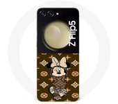 Funda Samsung Galaxy Z Flip5 minnie Disney Lv marrón