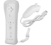 XCSOURCE 2en1 Nunchuck et Télécommande avec Dragonne, Housse en silicone pour Nintendo Wii et Wii U, Blanc AC649