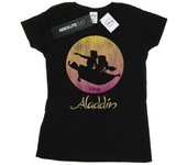 Disney Mujer/Señoras Aladdin Flying Sunset Camiseta de algodón XXL negro