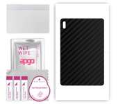 apgo Protective Skin Sticker for the back compatible with Samsung Galaxy Tab S8 Ultra WiFi, Wrap Film, Foil, Vinyl - Pattern Carbon Black