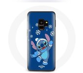 Funda para Samsung Galaxy S9 plus Stitch nieve Navidad azul