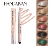 Juego de sombras de ojos en barra de alto brillo Lazy, lápiz de sombra de ojos iluminador con destellos finos y mate nacarado 01#