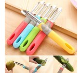 Pelador de frutas y verduras de acero inoxidable, herramienta portátil para cocina casera, zanahoria y patata