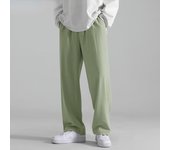 Pantalones largos finos de verano para hombre, pantalones largos elásticos informales de Color sólido para exteriores, talla grande S verde