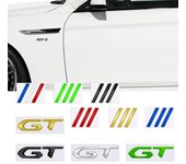 Accesorios de coche, emblema de rejilla GT de Metal, insignia del cuerpo del maletero trasero, pegatina para tiras decorativas Peugeot 208 508 308 5008 2008 3008