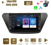 8 pulgadas para Lifan X50 2015-2019 con botón perilla Android Car Radio reproductor Multimedia navegador estéreo GPS 2 Din 1 + 32GB 1+32GB