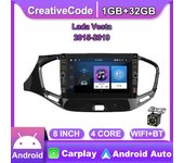 Radio estéreo para coche Android 2 Din de 8 pulgadas para Lada Vesta 2015-2019 con botón, navegación GPS, reproductor de vídeo Multimedia 1 + 32GB 1+32GB