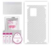 apgo Protective Skin Sticker for the back+sides compatible with Realme 9 Pro Plus, Full Wrap Film, Foil, Vinyl - Pattern Transparent Carbon