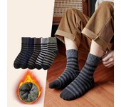 5 pares de calcetines de lana Merino de invierno para hombres súper gruesos cálidos de alta calidad Harajuku Retro nieve Casual anticongelante calcetines de Cachemira para hombres A-5pairs negro