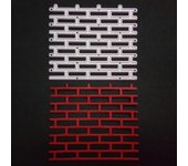 Troqueles de corte de metal, fondo de pared de ladrillo, troqueles artesanales de papel, marco troquelado para fabricación de tarjetas DIY
