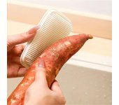 Cepillos de limpieza de cocina, fregador de platos de silicona, cepillo para grietas, cepillo de lavado de frutas y verduras para el hogar, accesorios de limpieza blanco