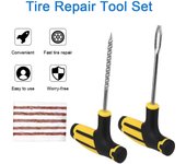 Herramienta de reparación de neumáticos de coche, kit de reparación de neumáticos, juego de herramientas de clavos, accesorios para coche, herramienta de cemento para neumáticos sin cámara de bicicleta y coche amarillo