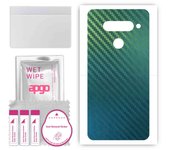 apgo Protective Skin Sticker for the back compatible with LG V40 ThinQ, Wrap Film, Foil, Vinyl - Pattern Carbon Chameleon CAKA1