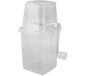 Trituradora de hielo manual, pequeña máquina de afeitar portátil, máquina de granizados manual para el hogar, transparente puro