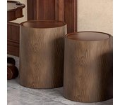 Cubo de basura para baño con veta de madera y tapa abatible, diseño giratorio de gran capacidad, cubo de basura desmontable M café