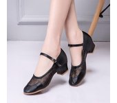 Zapatillas profesionales de baile de Jazz para niñas y mujeres, zapatos de práctica latina, zapatos de malla de cuero transpirable para profesores al aire libre 34 negro