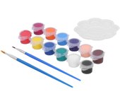 12 colores de pintura, pigmentos, pinceles para dibujar, paleta de pintura, suministros para manualidades artísticas
