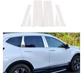 8 Uds. De pegatinas para cubierta de puerta, postes de pilar de ventana de coche, calcomanía para Honda CR-V 2023, accesorios cromados